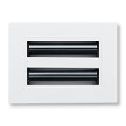 6 x 4-inch White Aluminum linear slot diffuser, front view