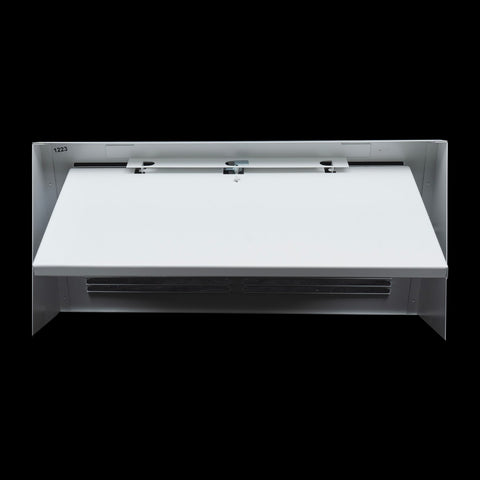 12"W x 6"H [Duct Opening] Steel Triangular Baseboard Return Air Supply Grille with Damper | 3.75" Depth | White | Outer Dimensions: 13-3/4" x 6-5/8"