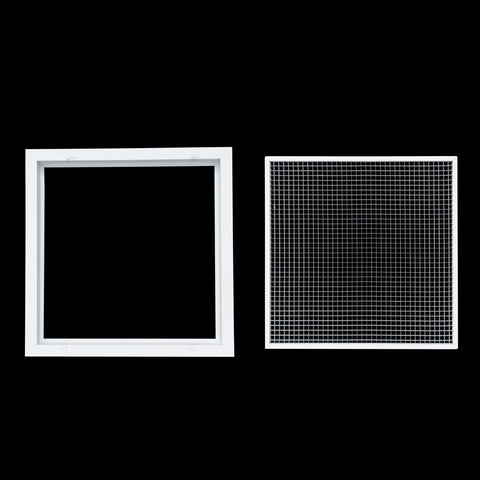 30"x20" Aluminum Eggcrate Return Air Filter Grille for Sidewall and Ceiling | White | Out. Dim.: 32-1/4"W X 22-1/4"H