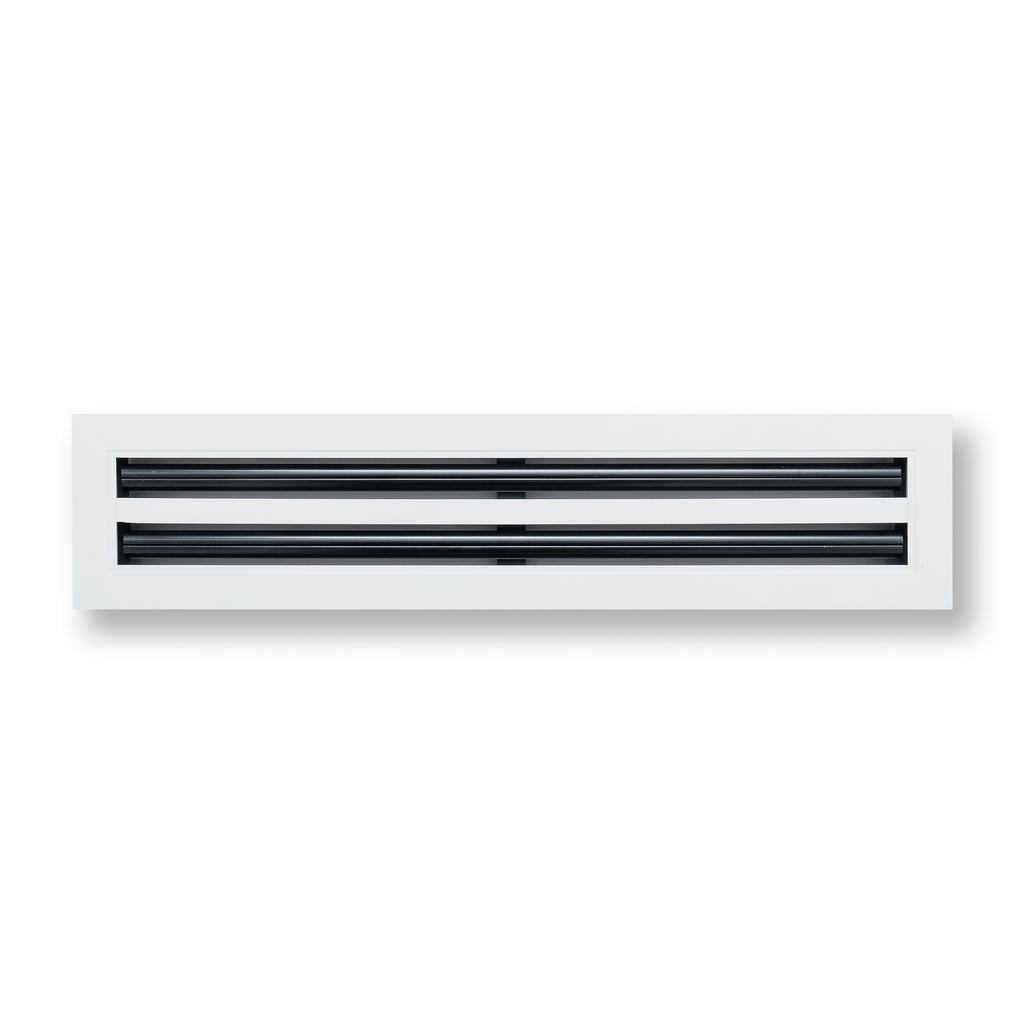 24"x 4" Aluminum Linear Slot Diffuser, Modern AC Vent Cover for Sidewall, Ceiling, Floor | Out. Dim.: 25-5/8"X 5-5/6"