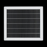 12"x14" White Steel Return Air Floor Grille, Walkable Heavy-Duty Fixed-Blade Vent Cover