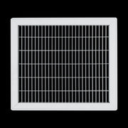 12 x 14-inch White Steel heavy duty return floor register, front view