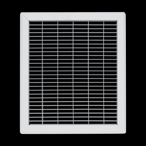 12"x14" Heavy Duty Return Air Floor Grille | Walkable White | Out. Dim.: 13-3/4"W X 15-3/4"H
