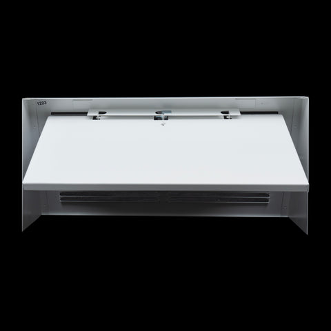 14"W x 6"H [Duct Opening] Steel Triangular Baseboard Return Air Supply Grille with Damper | 3.75" Depth | White | Outer Dimensions: 15-3/4" x 6-5/8"