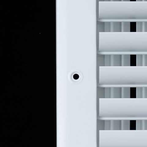 Fits 12x8 Duct Opening Aluminum 1-Way Adjustable Air Supply Grille by Handua | Curved Blade Register Vent Cover for Sidewall & Ceiling | White | Outer Size: 13.75" X 9.75"
