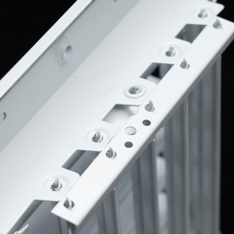 12x6 Aluminum 1-WAY Adjustable Air Supply Register for Sidewall and Ceiling | White | Outer Dimensions: 13-3/4"W X 7-3/4"H