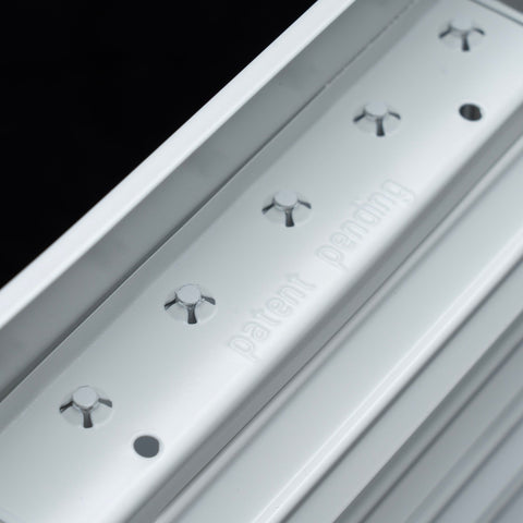 6x6 Aluminum 1-WAY Adjustable Air Supply Register for Sidewall and Ceiling | White | Outer Dimensions: 7-3/4"W X 7-3/4"H