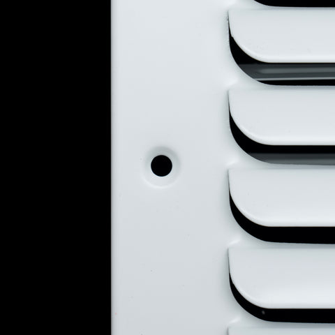 10"x8" 1-WAY Fixed Curved Blade Air Supply Diffuser | White | Outer Dimension: 11-3/4"W X 9-3/4"H