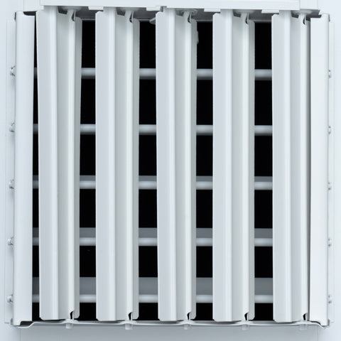 14"W x 4"H [Duct Opening] Aluminum 1-WAY Adjustable Air Supply Grille | Register Vent Cover Grill for Sidewall and Ceiling | White | Outer Dimensions: 15.75"W x 5.75"H