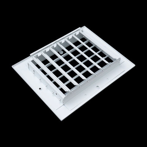 Fits 12x8 Duct Opening Aluminum 1-Way Adjustable Air Supply Grille by Handua | Curved Blade Register Vent Cover for Sidewall & Ceiling | White | Outer Size: 13.75" X 9.75"