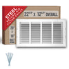 Handua HVAC Steel Return Air Filter Grille [Removable Face Door] for 1-inch Filters Vent Cover Grill for 1-inch Filter, White