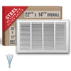 Handua HVAC Steel Return Air Filter Grille [Removable Face Door] for 1-inch Filters Vent Cover Grill for 1-inch Filter, White