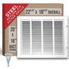 Handua HVAC Steel Return Air Filter Grille [Removable Face Door] for 1-inch Filters Vent Cover Grill for 1-inch Filter, White