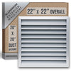 20"W x 20"H [Wall Opening] Anodized Aluminum Exterior Wall vent Gable shed for Crawlspace, Outdoor, Doors, Attic | Weatherproof, Rain&Rust Proof, Overall: 22"W X 22"H