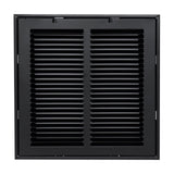 12"x12" Steel Return Air Filter Grille | Removable Door for 1" Filters | Black HVAC Vent Cover | Out. Dim.: 14-5/8"W X 14-5/8"H