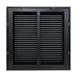 14"x14" Steel Return Air Filter Grille | Removable Door for 1" Filters | Black HVAC Vent Cover | Out. Dim.: 16-5/8"W X 16-5/8"H