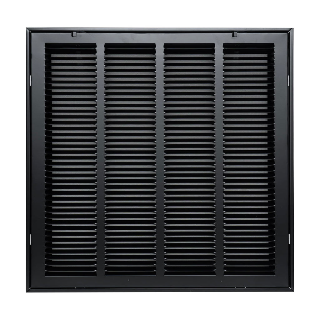 20"x20" Steel Return Air Filter Grille | Removable Door for 1" Filters | Black HVAC Vent Cover | Out. Dim.: 22-5/8"W X 22-5/8"H