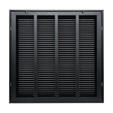 20"x20" Steel Return Air Filter Grille | Removable Door for 1" Filters | Black HVAC Vent Cover | Out. Dim.: 22-5/8"W X 22-5/8"H