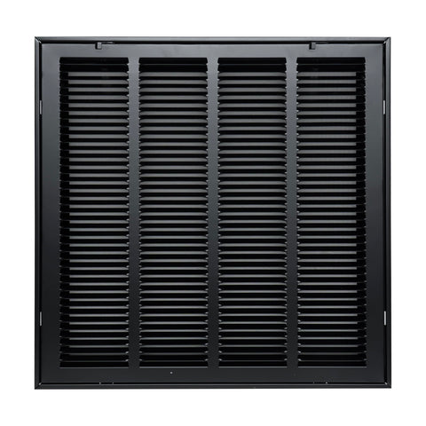 20"x20" Steel Return Air Filter Grille | Removable Door for 1" Filters | Black HVAC Vent Cover | Out. Dim.: 22-5/8"W X 22-5/8"H