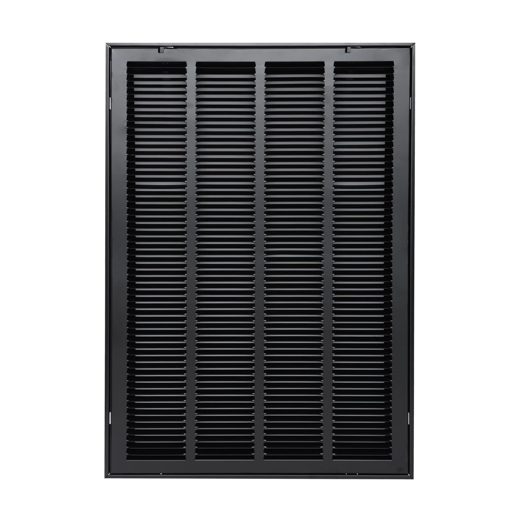 20"x30" Steel Return Air Filter Grille | Removable Door for 1" Filters | Black HVAC Vent Cover | Out. Dim.: 22-5/8"W X 32-5/8"H