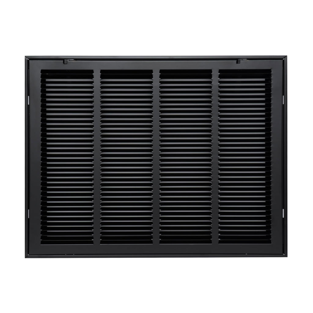 24"x18" Steel Return Air Filter Grille | Removable Door for 1" Filters | Black HVAC Vent Cover | Out. Dim.: 26-5/8"W X 20-5/8"H