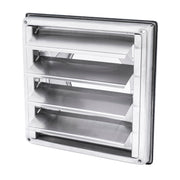 4" Stainless Steel Square Dryer Vent Cover with Moving Lamella, Weatherproof Exterior Wall Exhaust Vent