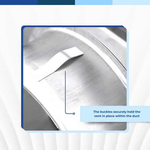 6" Stainless Steel Square Dryer Vent Cover with Moving Lamella, Weatherproof Exterior Wall Exhaust Vent
