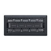 4 x 10-inch Matte Black Steel decorative floor register, front view