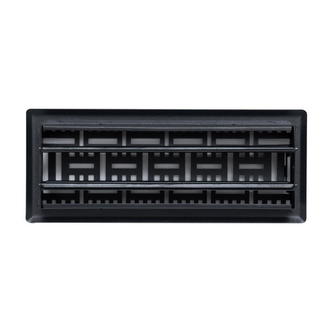 Fits 4x12 and 12x4 Duct Opening | Decorative Floor Register with BasketWeave Design by Handua | Heavy Duty Walkable Design with Damper | Floor Vent Grille | Easy Adjust Air Supply Lever | Matte Black