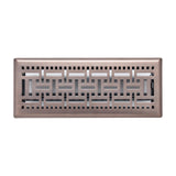 4"x12" Heavy Duty Steel Floor Register, Louvered Air Vent with Adjustable Damper | Bronze | Out. Dim.: 5-3/4"W X 13-1/2"H