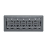 4"x12" Heavy Duty Steel Floor Register, Louvered Air Vent with Adjustable Damper | Dark Gray | Out. Dim.: 5-3/4"W X 13-1/2"H