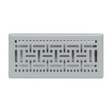4"x10" Heavy Duty Steel Floor Register, Louvered Air Vent with Adjustable Damper | Light Gray | Out. Dim.: 5-3/4"W X 11-1/2"H