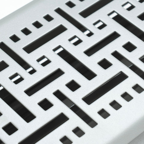 Fits 4x12 and 12x4 Duct Opening | Decorative Floor Register with BasketWeave Design by Handua | Heavy Duty Walkable Design with Damper | Floor Vent Grille |Easy to Adjust Air Supply Lever | Light Gray