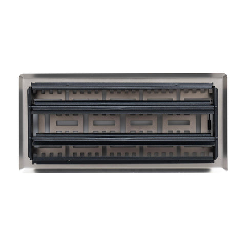 Fits 4x10 and 10x4 Duct Opening | Decorative Floor Register with BasketWeave Design by Handua | Heavy Duty Walkable Design with Damper | Floor Vent Grille | Easy Adjust Air Supply Lever | Satin Nickel