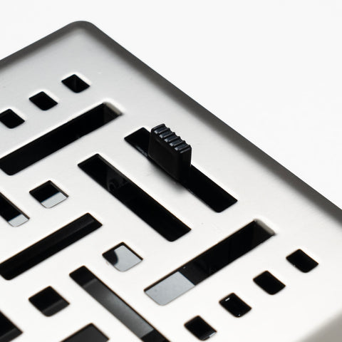 Fits 4x10 and 10x4 Duct Opening | Decorative Floor Register with BasketWeave Design by Handua | Heavy Duty Walkable Design with Damper | Floor Vent Grille | Easy Adjust Air Supply Lever | Satin Nickel