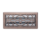 4"x10" Heavy Duty Steel Floor Register, Louvered Air Vent with Adjustable Damper | Bronze | Out. Dim.: 5-3/4"W X 11-1/2"H