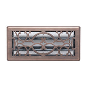4 x 10-inch Bronze Steel decorative floor register, front view
