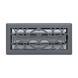 4"x10" Heavy Duty Steel Floor Register, Louvered Air Vent with Adjustable Damper | Dark Gray | Out. Dim.: 5-3/4"W X 11-1/2"H