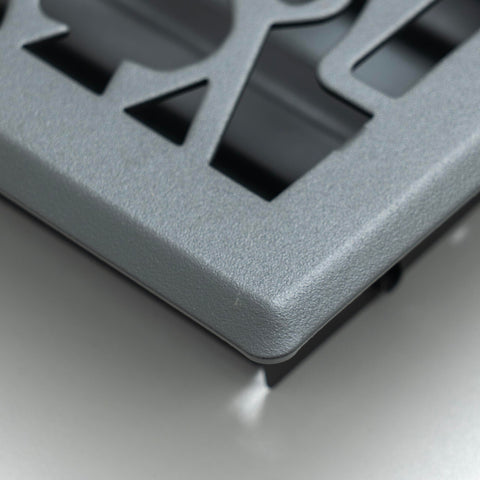 4"x10" Heavy Duty Steel Floor Register, Louvered Air Vent with Adjustable Damper | Dark Gray | Out. Dim.: 5-3/4"W X 11-1/2"H