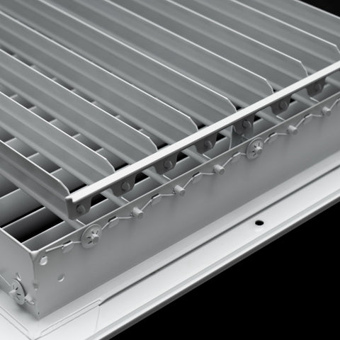 Fits 18x6 Duct Opening Aluminum Adjustable Air Supply Grille by Handua | Rust Proof | Register Vent Cover Grill for Sidewall and Ceiling | White | Outer Dimensions: 19.75" X 7.75"