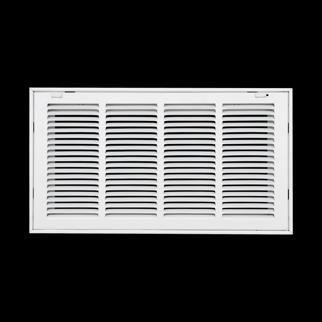 20"x10" Steel Return Air Filter Grille | Removable Door for 1" Filters | White HVAC Vent Cover | Out. Dim.: 22-5/8"W X 12-5/8"H