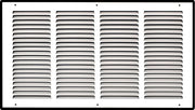 20 x 10-inch White Steel flat stamped return grille, front view
