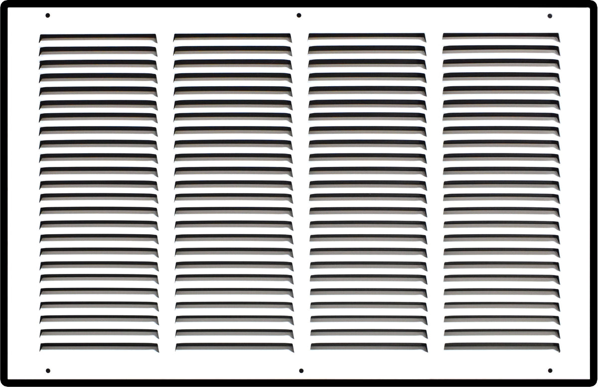 20" X 12" Duct Opening | Steel Return Air Grille for Sidewall and Ceiling | Outer Dimensions: 21.75"W X 13.75"H