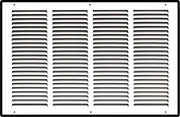 20 x 12-inch White Steel flat stamped return grille, front view