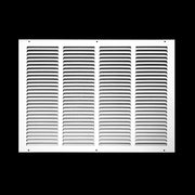20 x 14-inch White Steel flat stamped return grille, front view