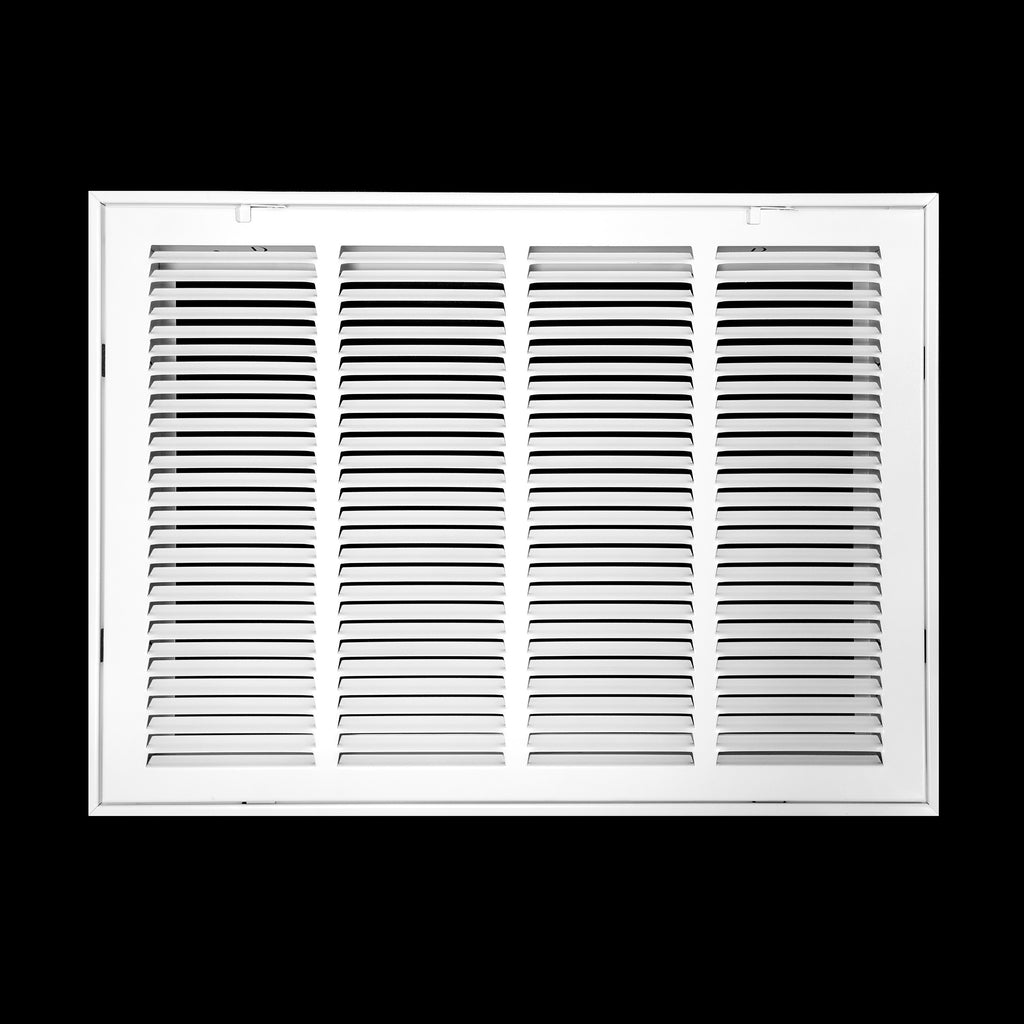 airgrilles 20" x 14" duct opening   hd steel return air grille for sidewall and ceiling 7hnd-flt-rg-wh-20x14 038775640817 - 1