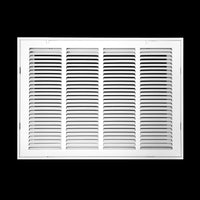 airgrilles 20" x 14" duct opening   hd steel return air grille for sidewall and ceiling 7hnd-flt-rg-wh-20x14 038775640817 - 1