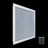 20x16 White Aluminum Eggcrate Return Air Grille, Low-Noise High-Airflow Rust-Proof Vent Cover