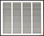 20 x 16-inch White Steel flat stamped return grille, front view