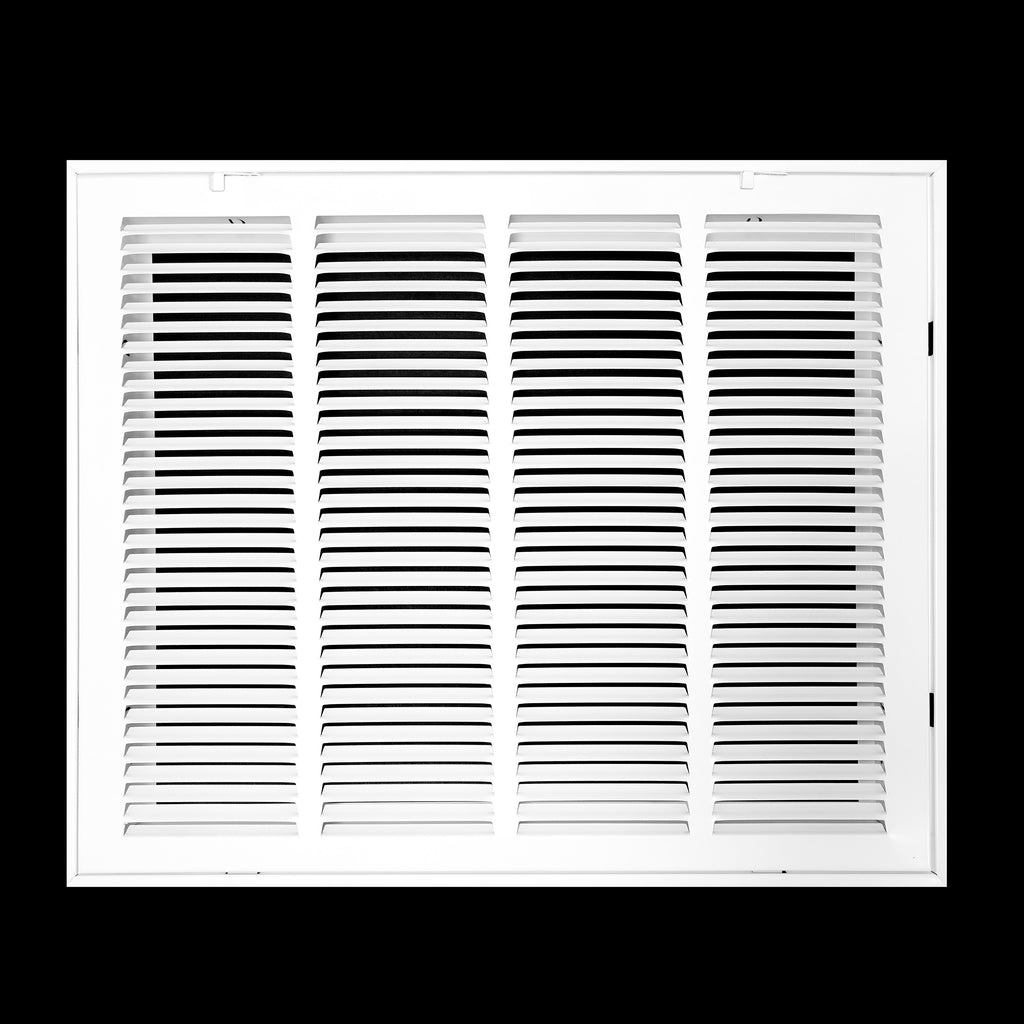 airgrilles 20" x 16" duct opening   steel return air filter grille for sidewall and ceiling hnd-rafg1-wh-20x16 038775628709 - 1